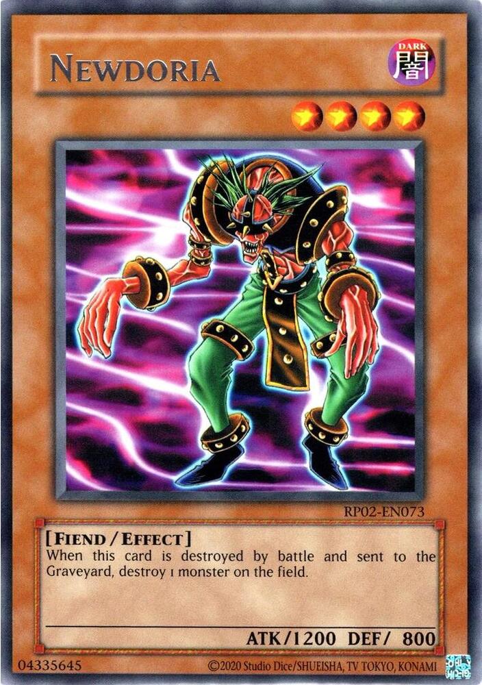 Newdoria RP02-EN073 card from Retro Pack 2 (2020 Date Reprint)
