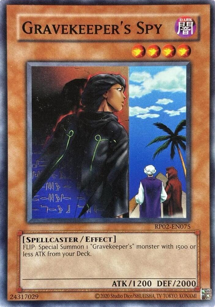 Gravekeeper's Spy RP02-EN075 card from Retro Pack 2 (2020 Date Reprint)