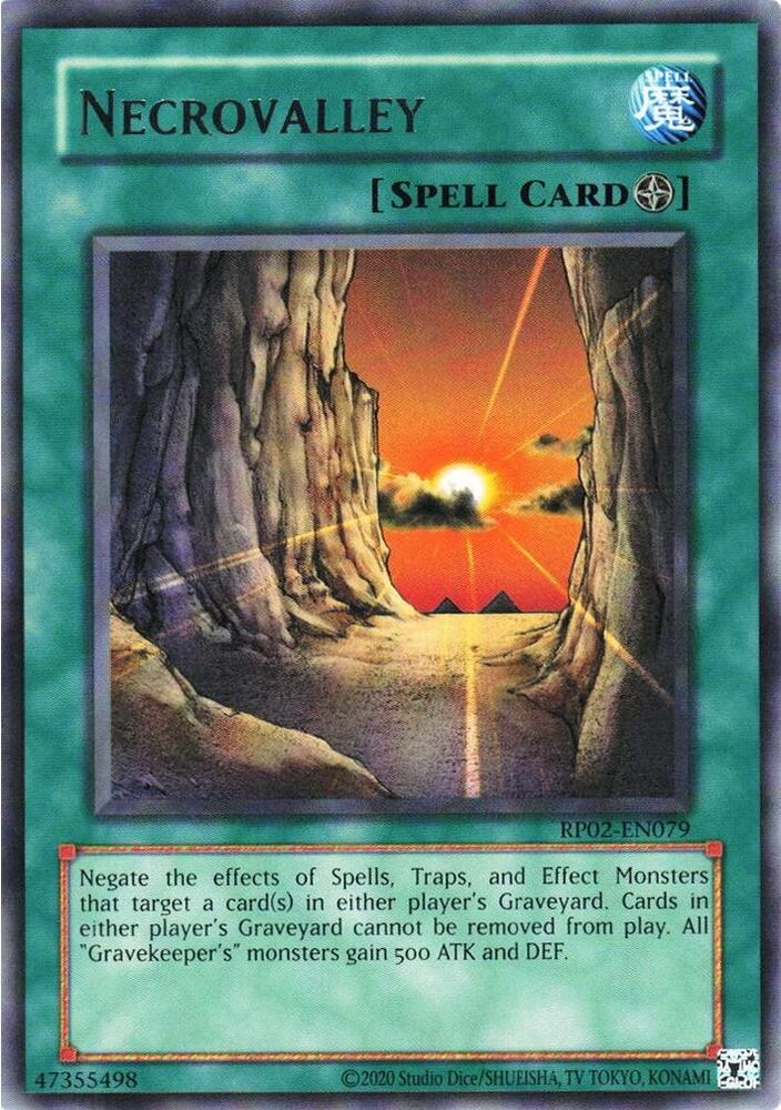 Necrovalley RP02-EN079 card from Retro Pack 2 (2020 Date Reprint)