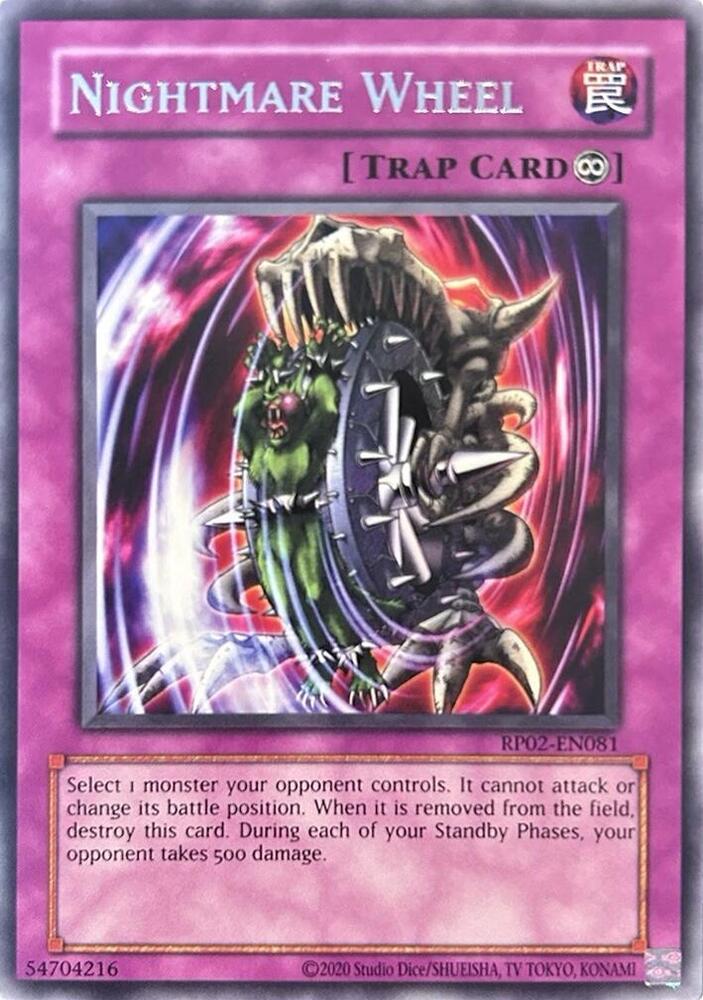 Nightmare Wheel RP02-EN081 card from Retro Pack 2 (2020 Date Reprint)