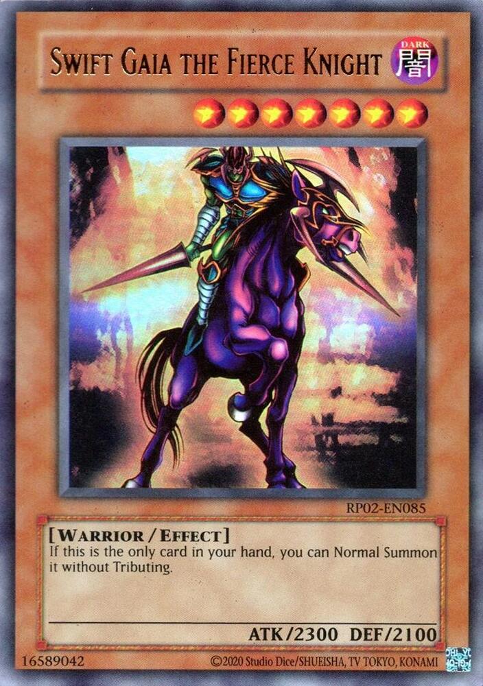 Swift Gaia the Fierce Knight RP02-EN085 card from Retro Pack 2 (2020 Date Reprint)