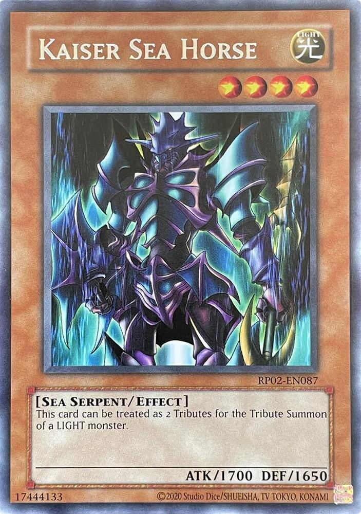 Kaiser Sea Horse RP02-EN087 card from Retro Pack 2 (2020 Date Reprint)