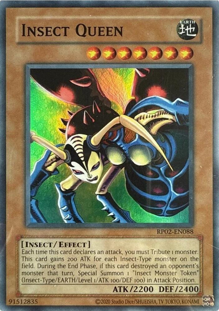 Insect Queen RP02-EN088 card from Retro Pack 2 (2020 Date Reprint)