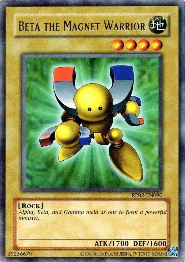 Beta The Magnet Warrior RP02-EN090 card from Retro Pack 2 (2020 Date Reprint)