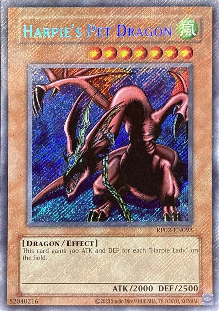 Harpie's Pet Dragon RP02-EN093 card from Retro Pack 2 (2020 Date Reprint)