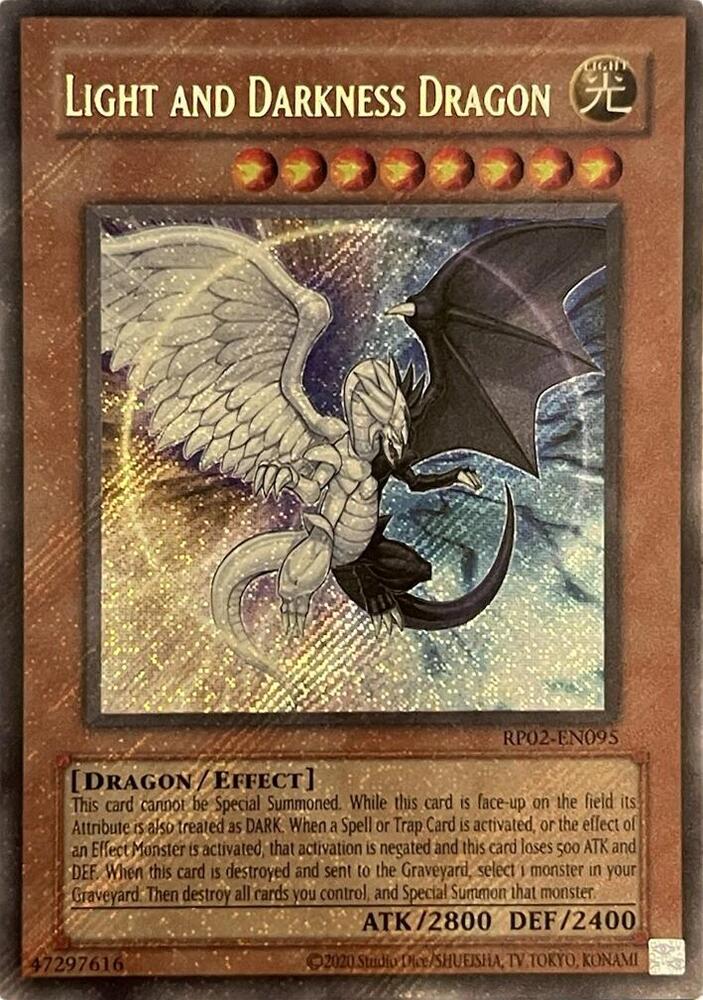 Light and Darkness Dragon RP02-EN095 card from Retro Pack 2 (2020 Date Reprint)