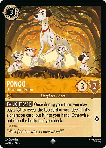 Pongo - Determined Father 2/204 card from Fabled
