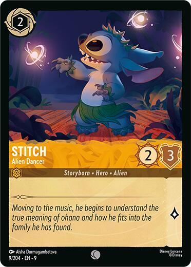 Stitch - Alien Dancer 9/204 card from Fabled