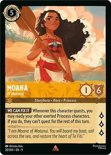Moana - Of Motunui 20/204 card from Fabled