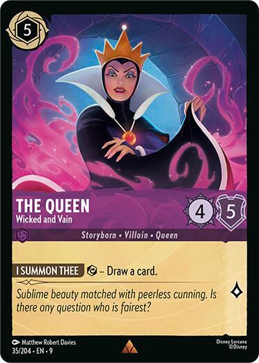 The Queen - Wicked and Vain 35/204 card from Fabled