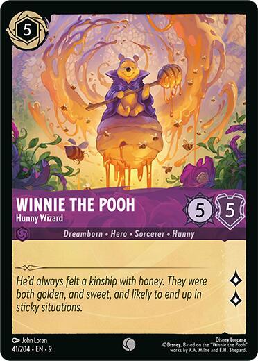 Winnie the Pooh - Hunny Wizard 41/204 card from Fabled