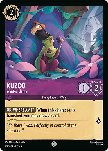 Kuzco - Wanted Llama 49/204 card from Fabled