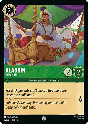 Aladdin - Prince Ali 92/204 card from Fabled
