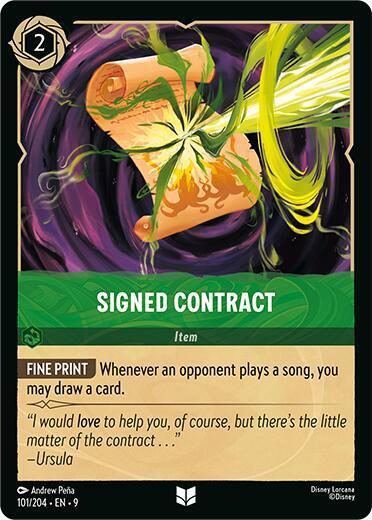 Signed Contract 101/204 card from Fabled