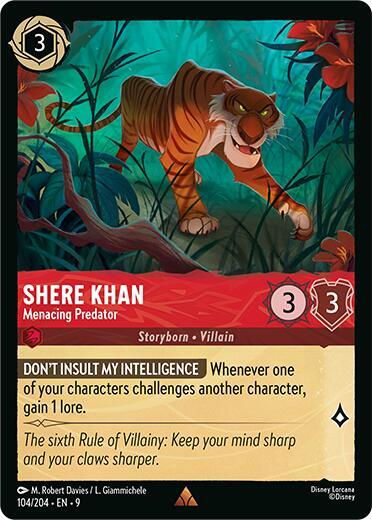 Shere Khan - Menacing Predator 104/204 card from Fabled