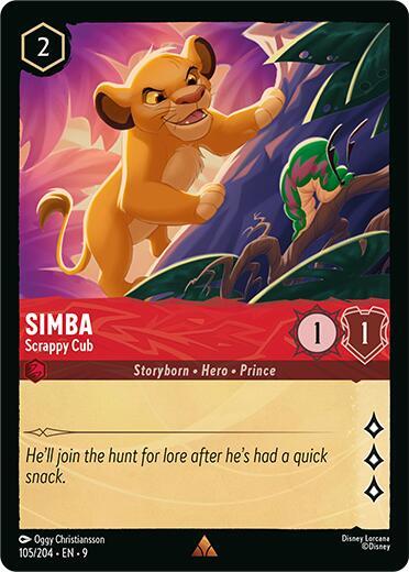 Simba - Scrappy Cub 105/204 card from Fabled