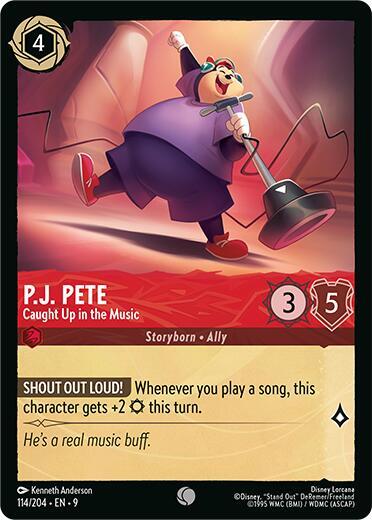 P.J. Pete - Caught Up in the Music 114/204 card from Fabled