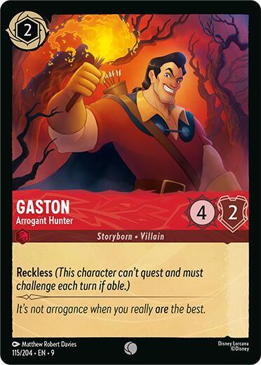 Gaston - Arrogant Hunter 115/204 card from Fabled