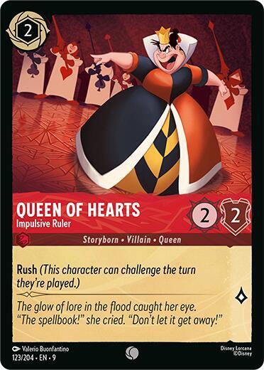 Queen of Hearts - Impulsive Ruler 123/204 card from Fabled
