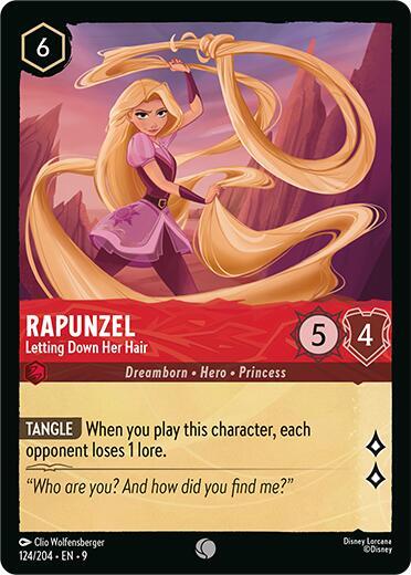 Rapunzel - Letting Down Her Hair 124/204 card from Fabled