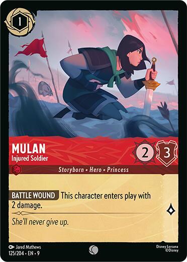 Mulan - Injured Soldier 125/204 card from Fabled