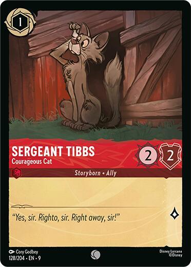 Sergeant Tibbs - Courageous Cat 128/204 card from Fabled