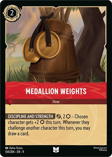 Medallion Weights 134/204 card from Fabled