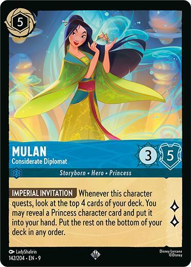 Mulan - Considerate Diplomat 142/204 card from Fabled
