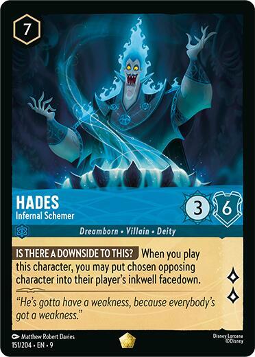 Hades - Infernal Schemer 151/204 card from Fabled