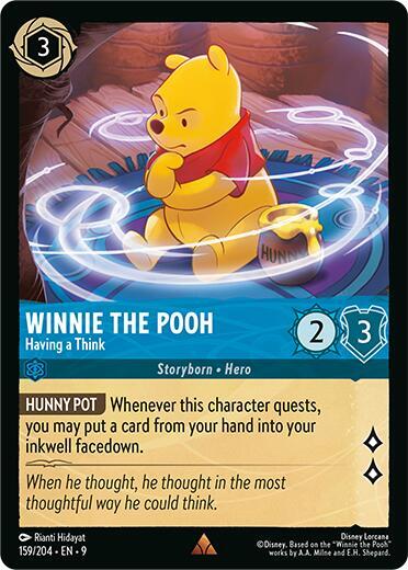 Winnie the Pooh - Having a Think 159/204 card from Fabled