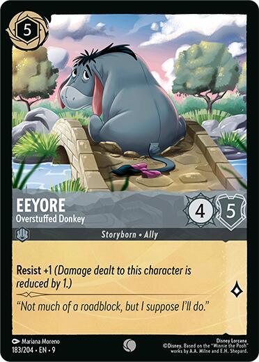 Eeyore - Overstuffed Donkey 183/204 card from Fabled
