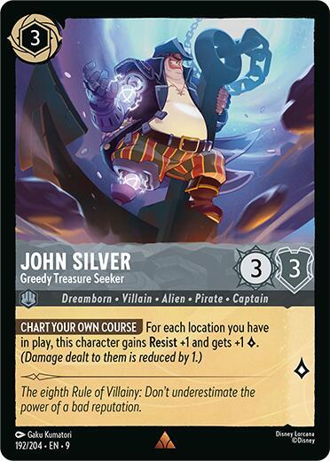 John Silver - Greedy Treasure Seeker 192/204 card from Fabled