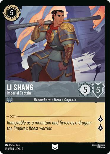 Li Shang - Imperial Captain 193/204 card from Fabled