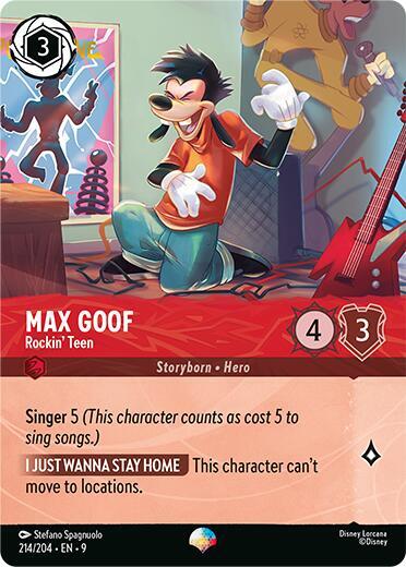 Max Goof - Rockin' Teen (Epic) 214/204 card from Fabled