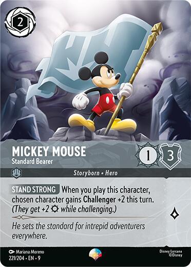 Mickey Mouse - Standard Bearer (Epic) 221/204 card from Fabled