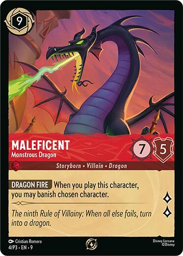 Maleficent - Monstrous Dragon (Store Championship Participant) 4 card from Disney Lorcana Promo Cards