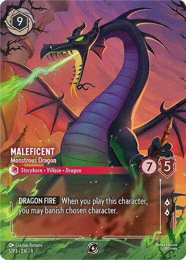 Maleficent - Monstrous Dragon (Store Championship) 5 card from Disney Lorcana Promo Cards