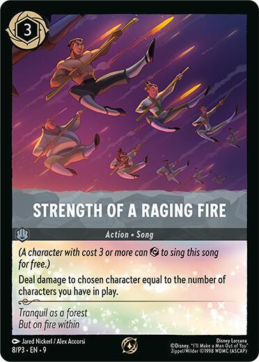 Strength of a Raging Fire 8 card from Disney Lorcana Promo Cards