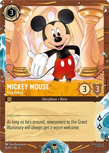 Mickey Mouse - True Friend (Disney Cruise Promo) 10 card from Disney Lorcana Promo Cards