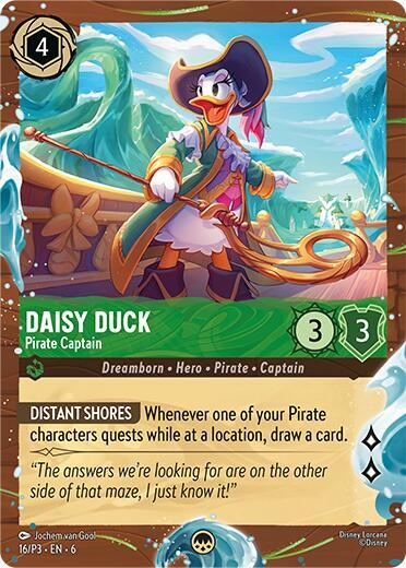 Daisy Duck - Pirate Captain (Disney Cruise Promo) 16 card from Disney Lorcana Promo Cards