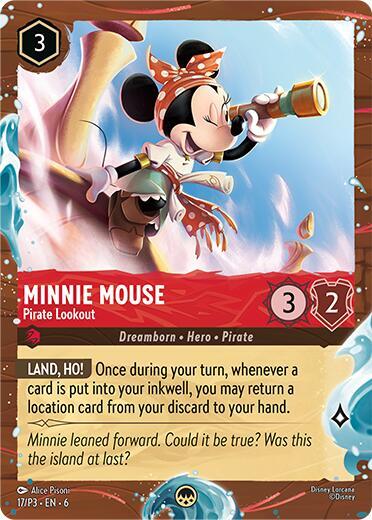 Minnie Mouse - Pirate Lookout (Disney Cruise Promo) 17 card from Disney Lorcana Promo Cards