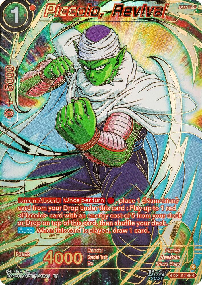 Piccolo, Revival (SPR) BT28-012 card from Prismatic Clash