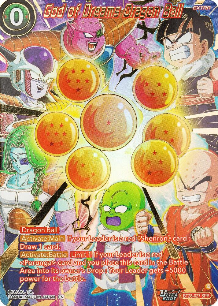 God of Dreams Dragon Ball (SPR) BT28-027 card from Prismatic Clash