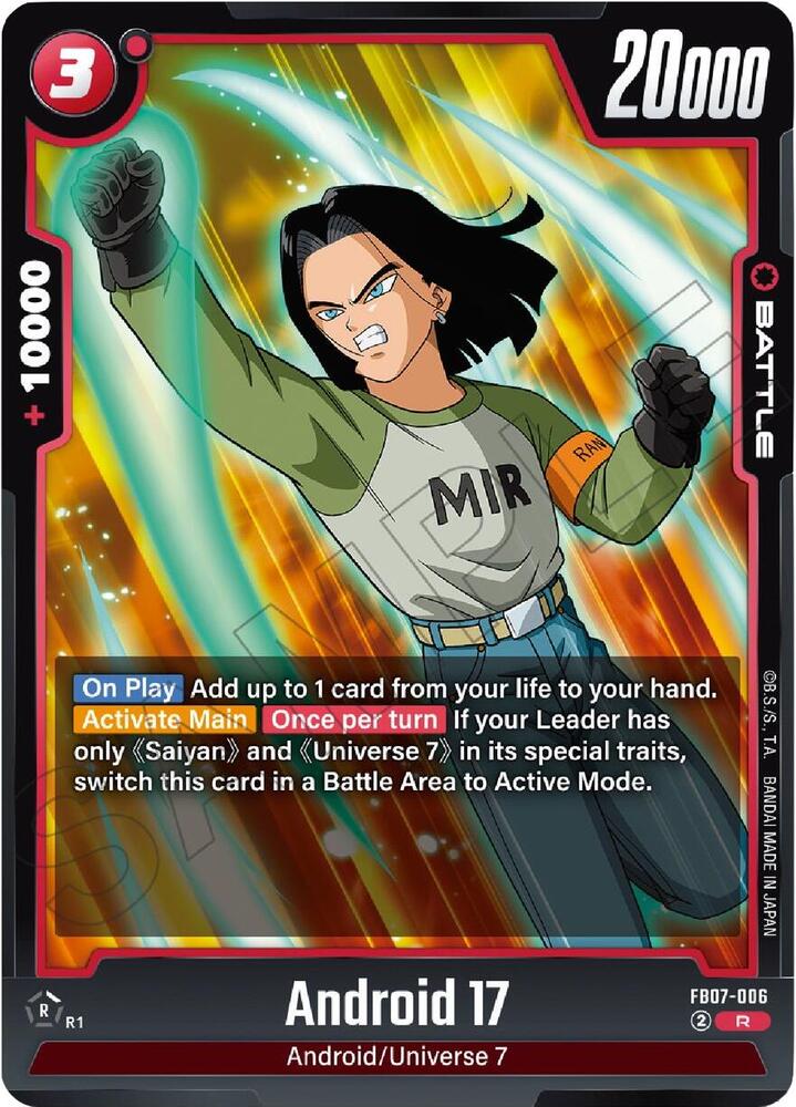 Android 17 FB07-006 card from Wish For Shenron