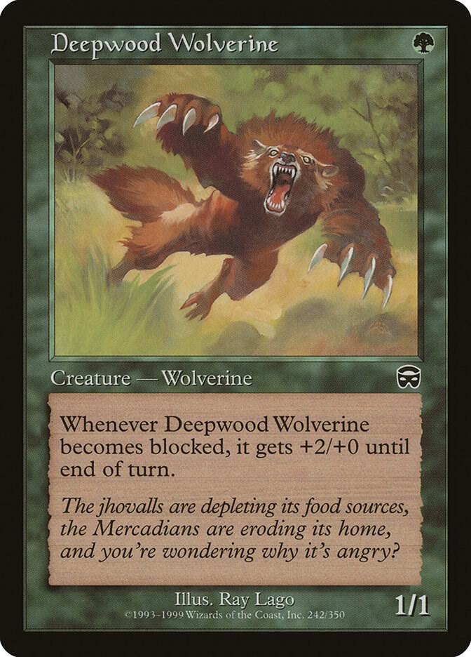 Deepwood Wolverine 242 card from Mercadian Masques