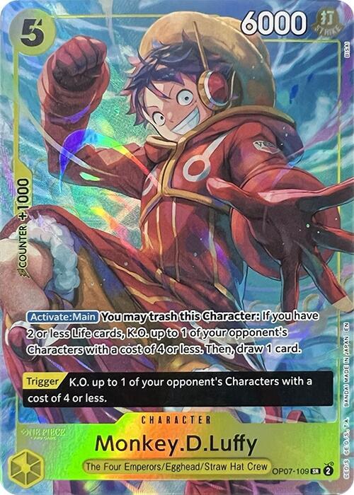 Monkey.D.Luffy (Illustration Box Vol.3) OP07-109 card from One Piece Promotion Cards