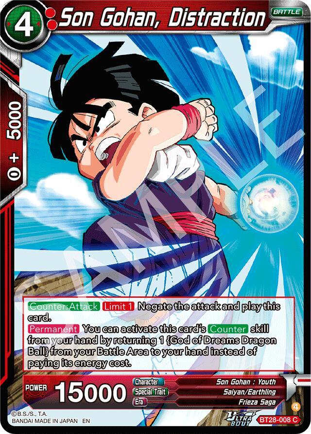 Son Gohan, Distraction BT28-008 card from Prismatic Clash