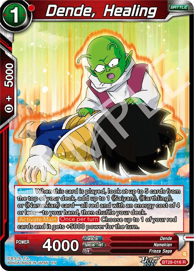Dende, Healing BT28-016 card from Prismatic Clash