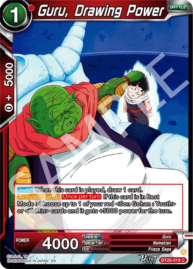 Guru, Drawing Power BT28-019 card from Prismatic Clash