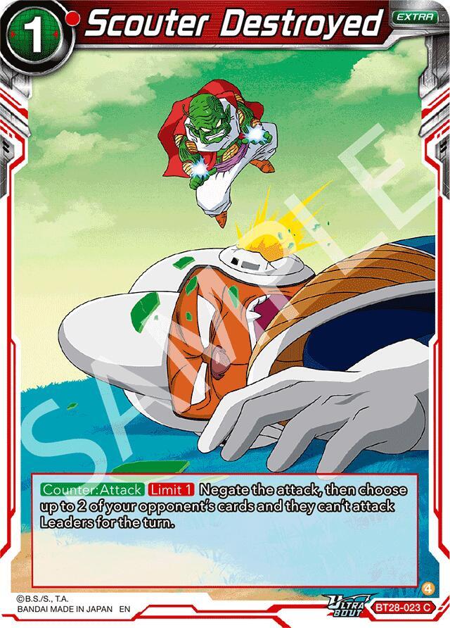 Scouter Destroyed BT28-023 card from Prismatic Clash
